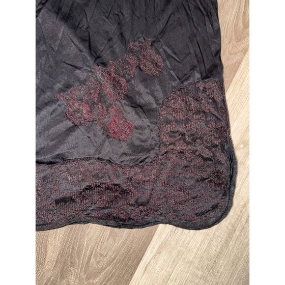 Vintage Black & Red Lace Slip Dress - Picture 4 of 7